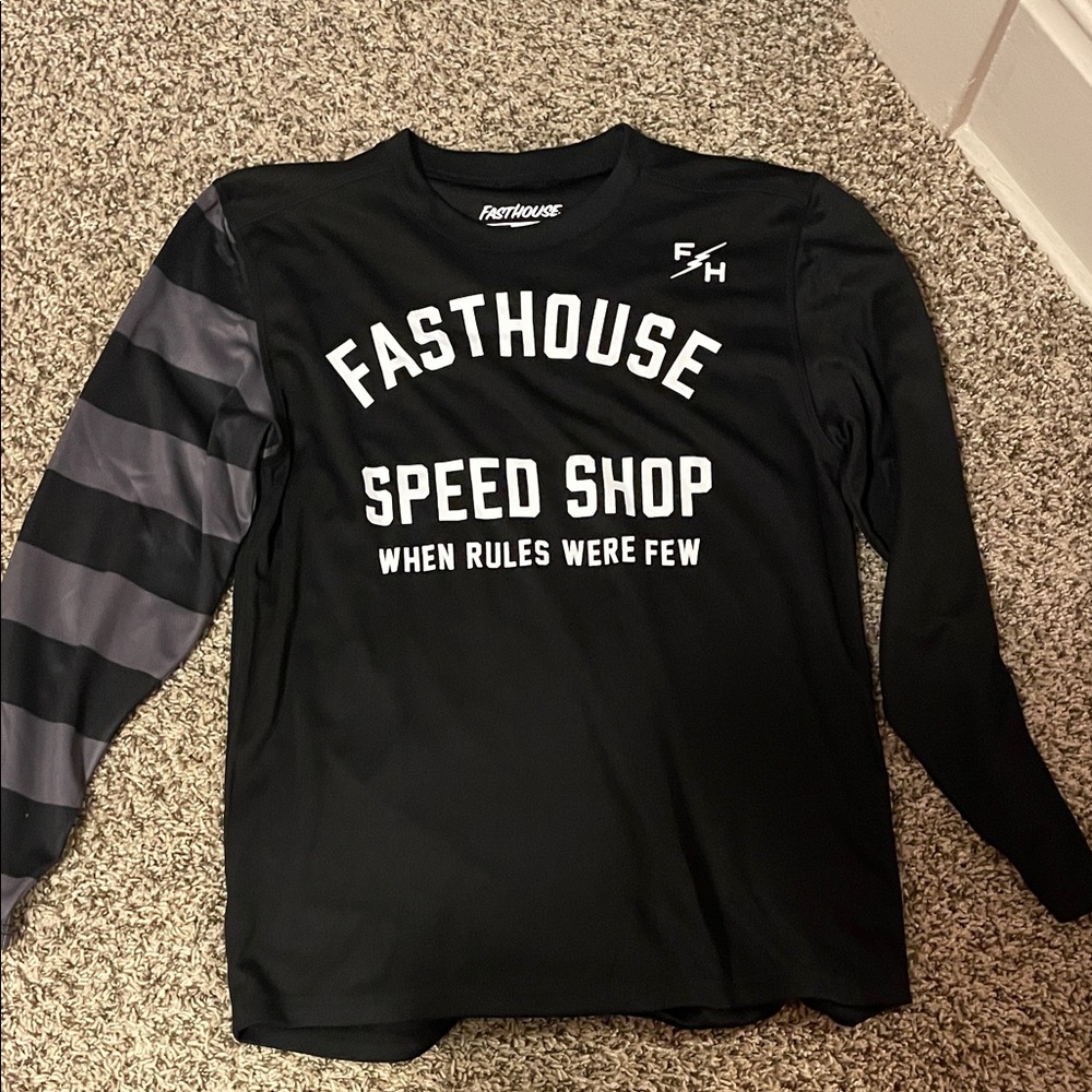 Fasthouse Black and Gray Long Sleeve Kids Tee